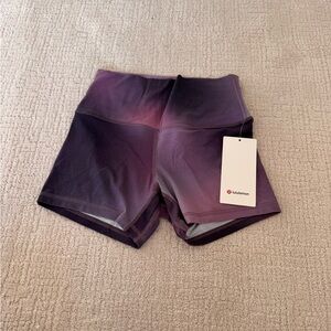 lululemon athletica Women's Purple Ombre High-Rise Athletic Shorts size8